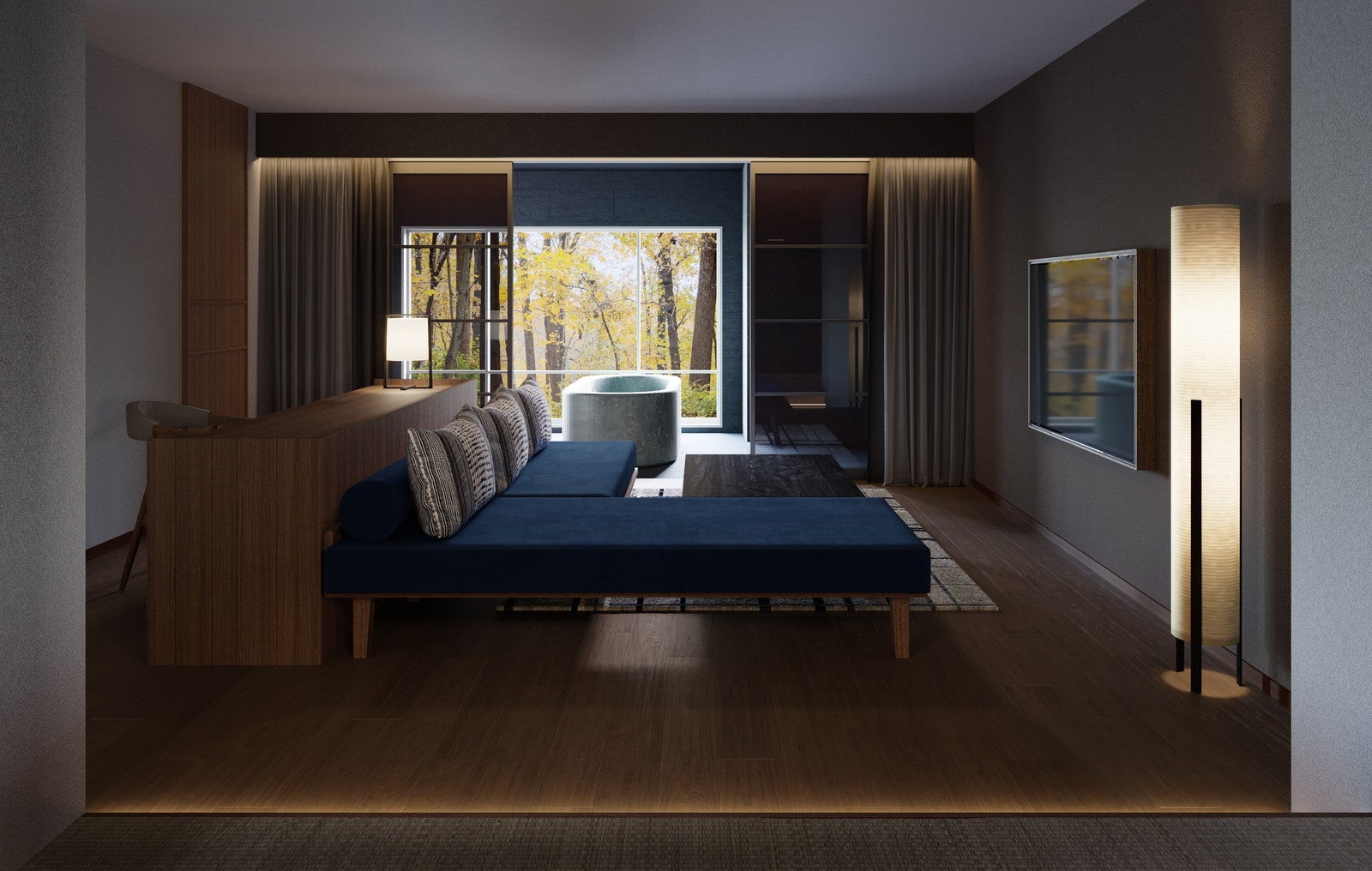 全室半露天風呂付きの温泉宿「那須温泉 森旬の籠／ヒューイットリゾート」11月2日開業