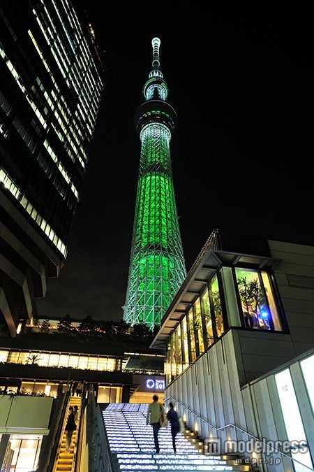 東京スカイツリー特別ライティングと光階段（昨年の様子）（C）TOKYO-SKYTREETOWN