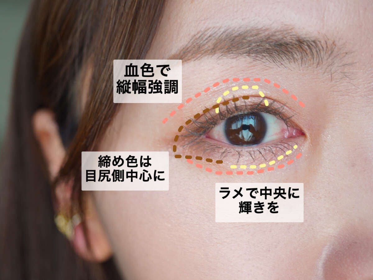 正解1:目元は色を引き算、ソフトな陰影とコントラストで目力アップ 正解1:目元は色を引き算、ソフトな陰影とコントラストで目力アップ