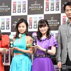 （左から）香椎由宇、小島瑠璃子、優希美青、前川泰之 （C）モデルプレス