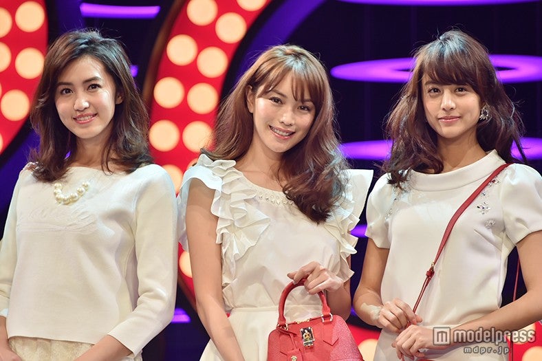 【左から】有村実樹、蛯原友里、山本美月、
