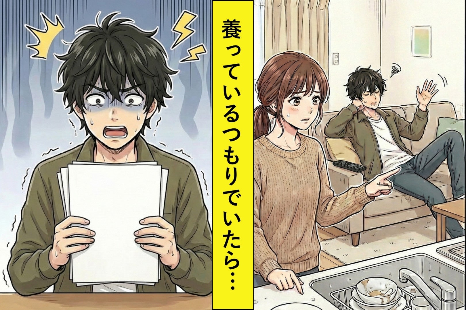 在宅勤務の彼女を「俺が養ってる」とバカにし続けた結果 → 確定申告の書類を見た瞬間、頭が真っ白に...