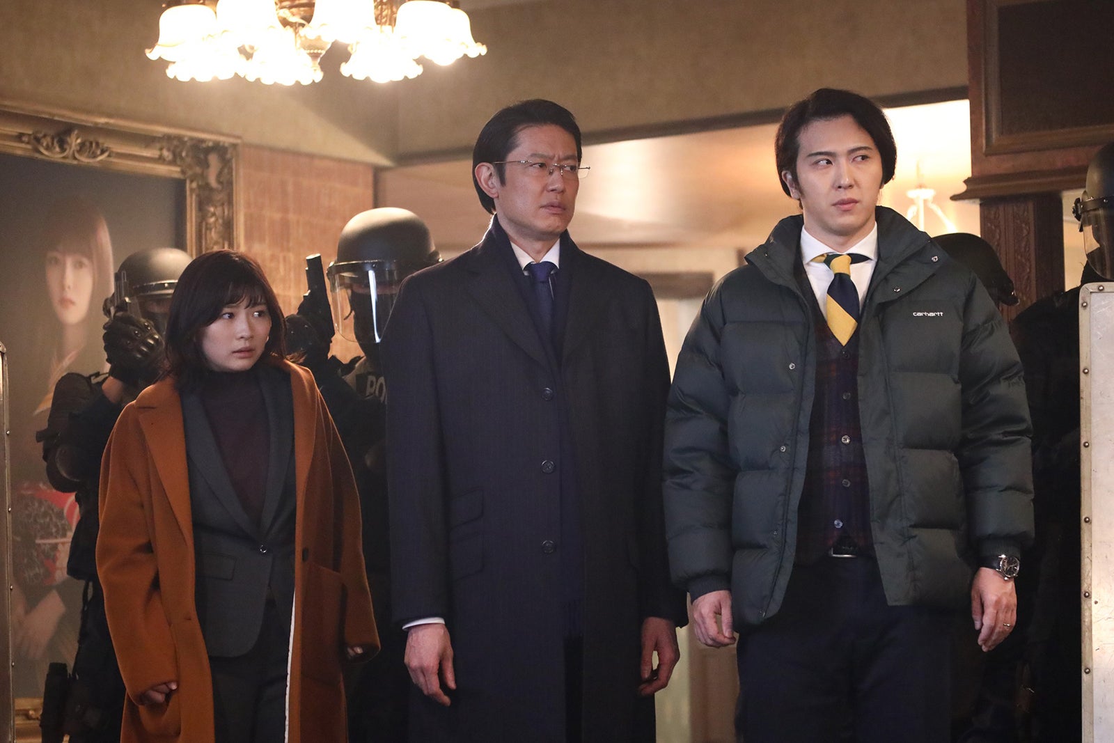 伊藤沙莉、筒井道隆、尾上松也／「ミステリと言う勿れ」第3話より（C）田村由美／小学館 （C）フジテレビジョン