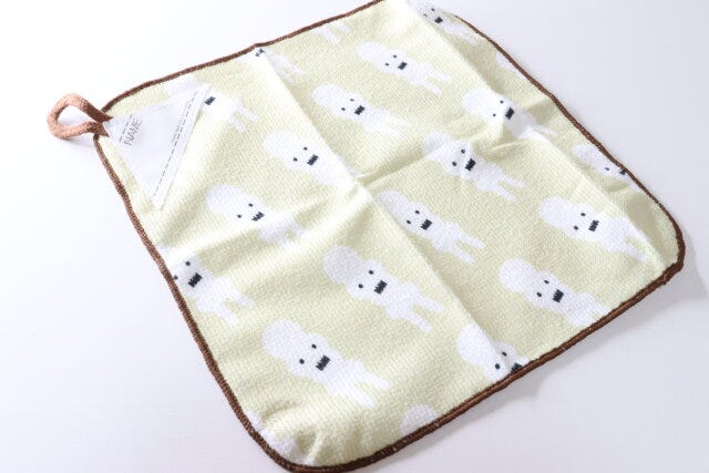 ダイソーのみいつけた！のループタオルのホネーキンさん柄