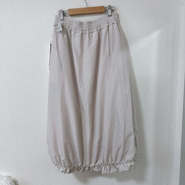 GU　バブルヘムミディスカートQ　GRAY　裏地