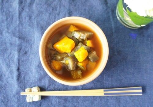 秋茄子とカボチャの「アンチエイジングお味噌汁」