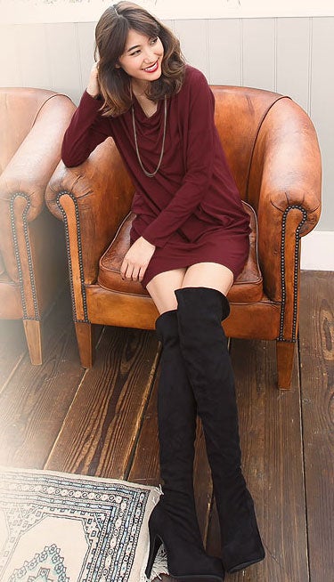 ゆるシルエシンプルフロントドレープワンピース「神戸レタス」1790円（税込）／画像提供：神戸レタス