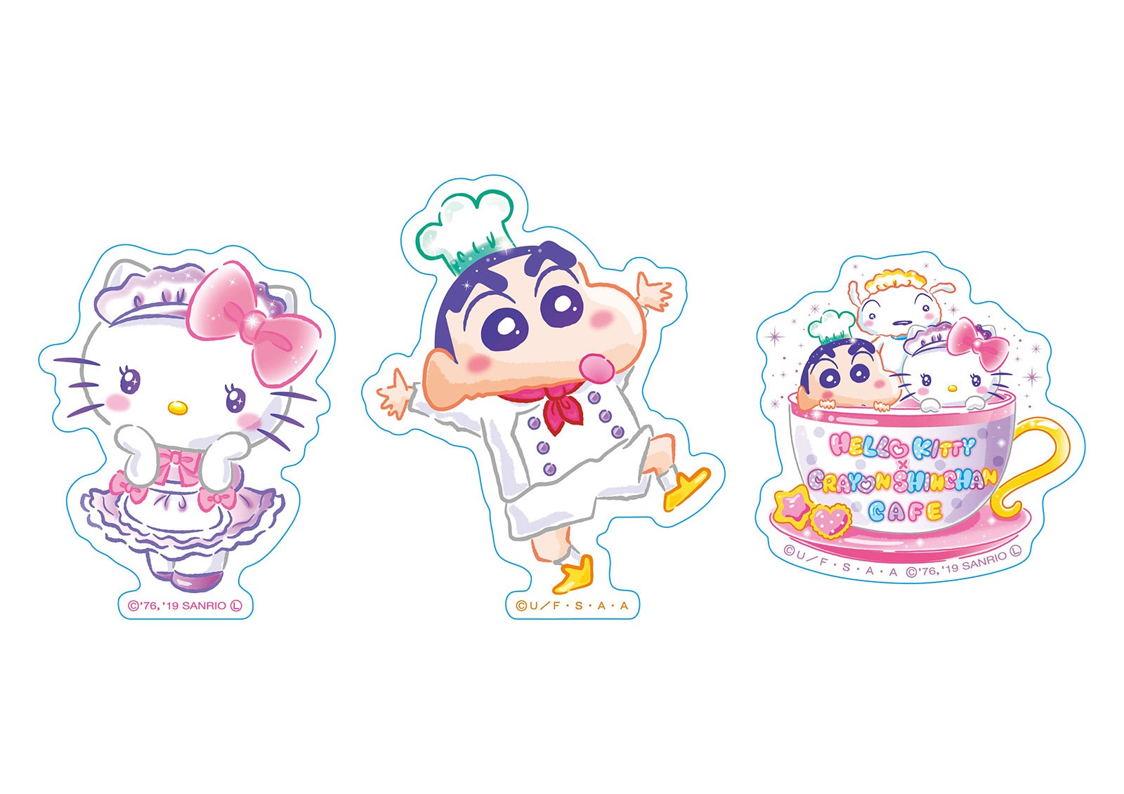 ダイカットステッカー全3種350円（税抜）（C）U／F・S・A・A（C）1976, 2019 SANRIO CO., LTD.APPROVAL NO. G594645