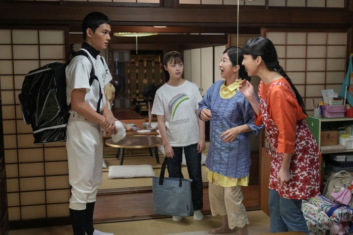 佐野勇斗、橋本環奈、宮崎美子、麻生久美子「おむすび」第23話(C)NHK