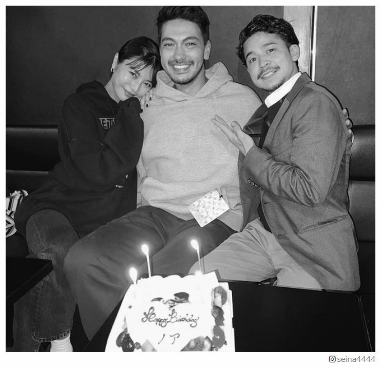 島袋聖南、夫・石倉ノアの誕生日祝福＆「テラハ」メンバーとの3ショット公開「最強トリオ」「懐かしすぎる」の声