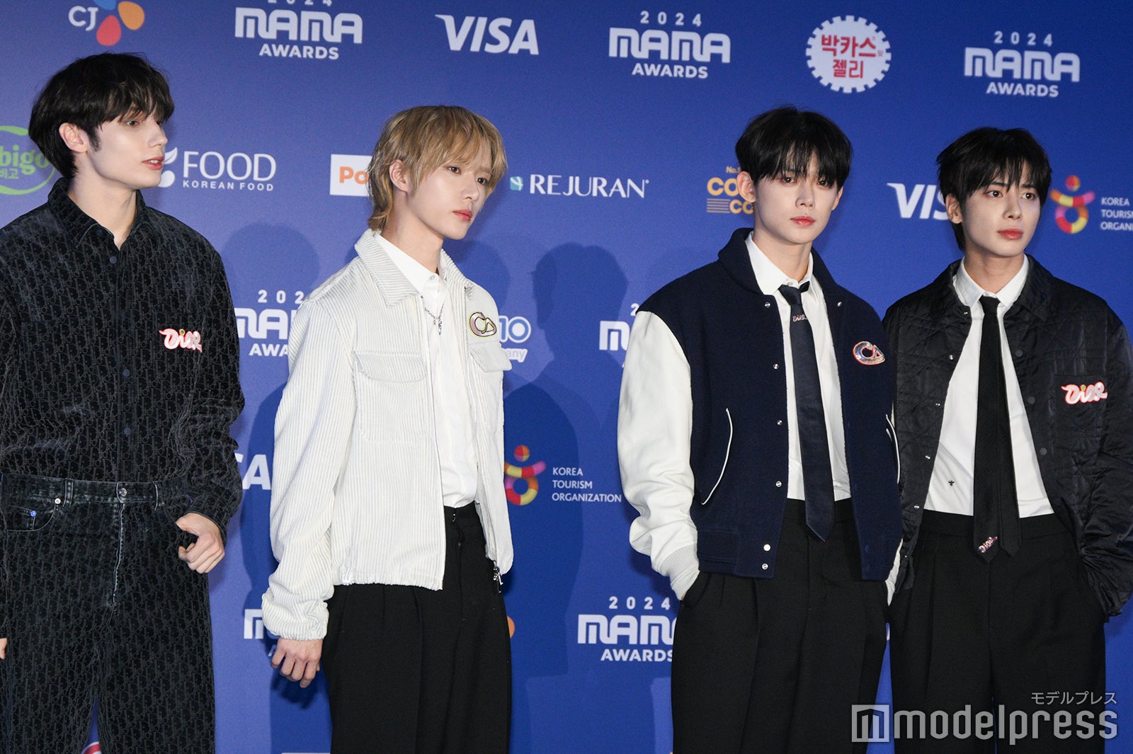 TOMORROW X TOGETHER／ヒュニンカイ、ボムギュ、ヨンジュン、テヒョン（※スビンは欠席）（C）モデルプレス