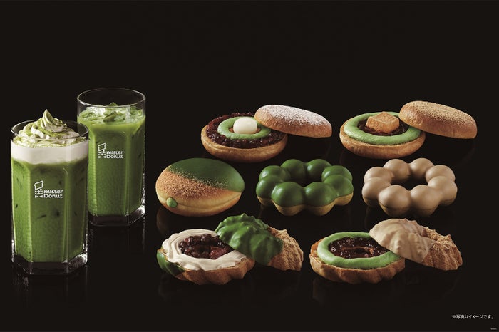 ミスド、宇治茶専門店コラボの抹茶ドーナツ&ドリンク登場/画像提供:ダスキン