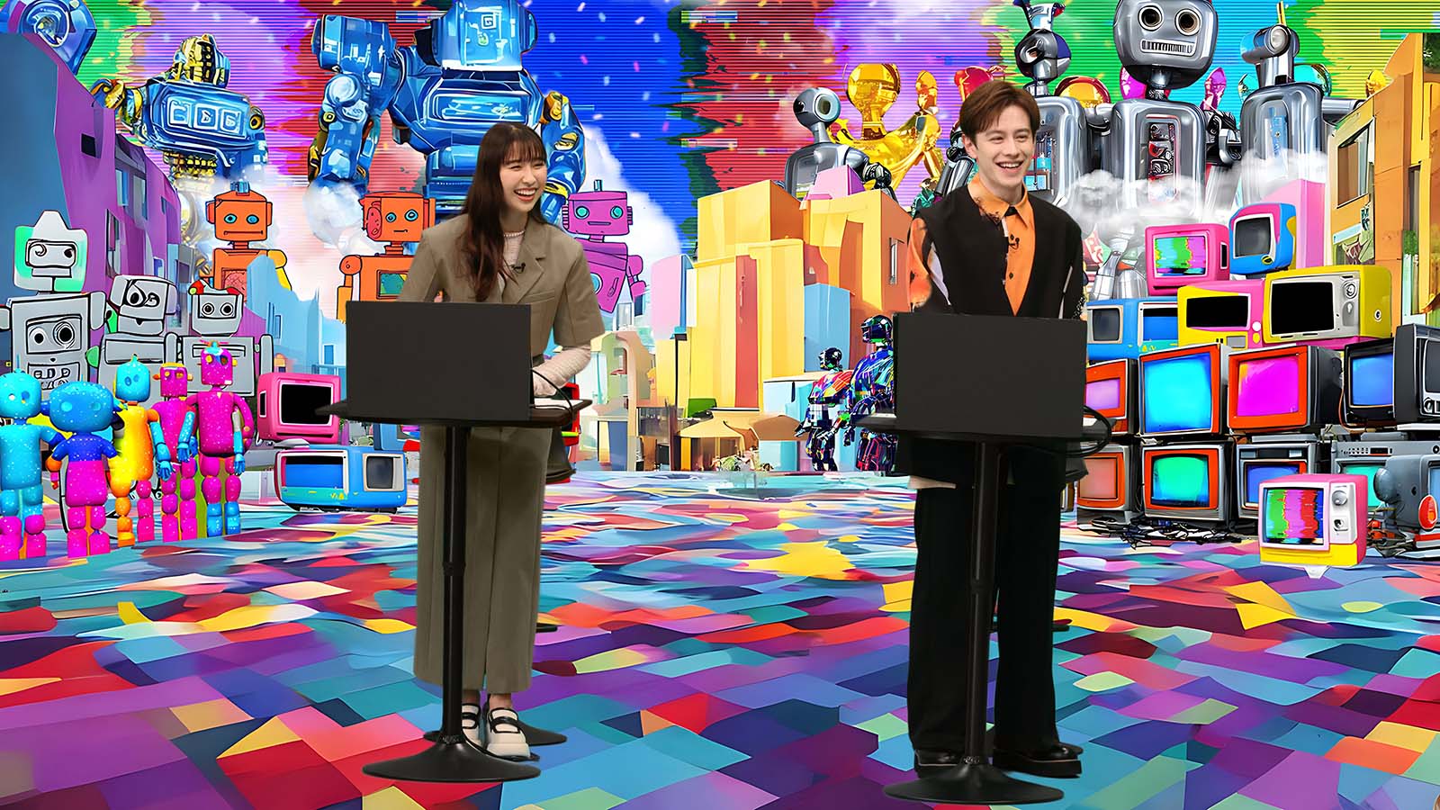 玉井詩織、ウエンツ瑛士（C）カンテレ・フジテレビ