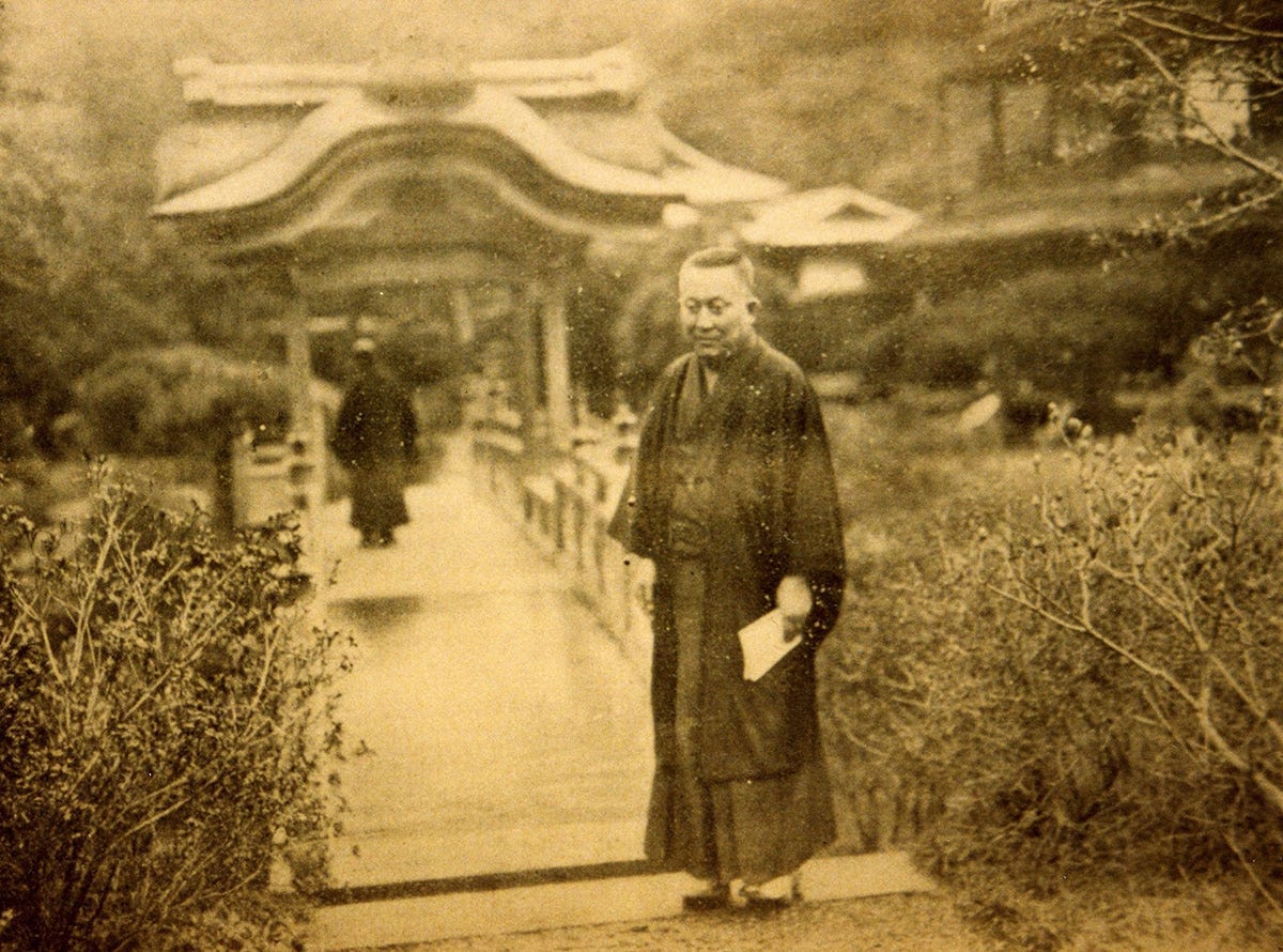 大正12年 大師会当日の原三溪（提供画像）