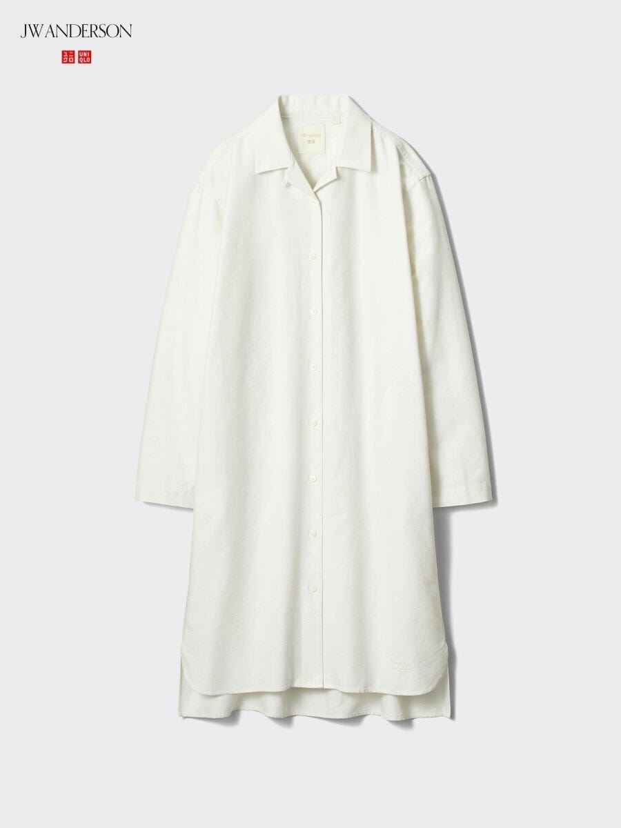 2026ユニクロ1月新作オープンカラーオックスフォードシャツワンピース