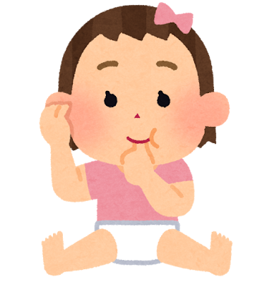 指しゃぶりのイラスト(女の子)