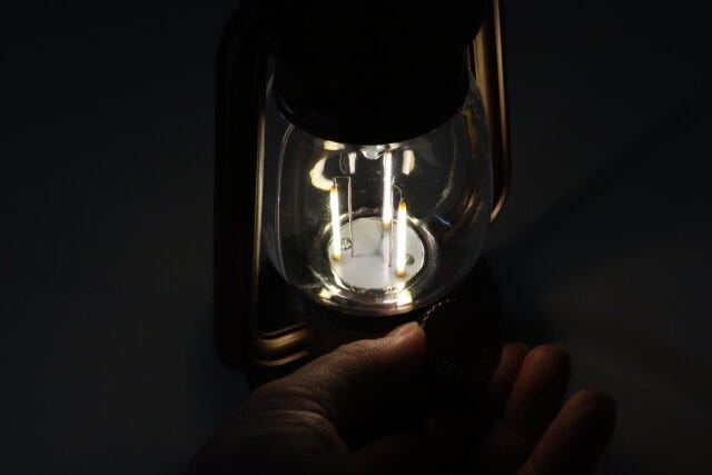 ランタン　明るさ調節