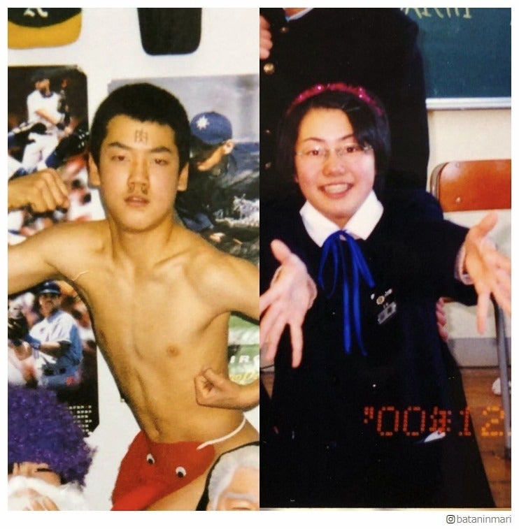 おばたのお兄さん＆妻・山崎夕貴アナ、中学生時代の写真に驚きの声殺到