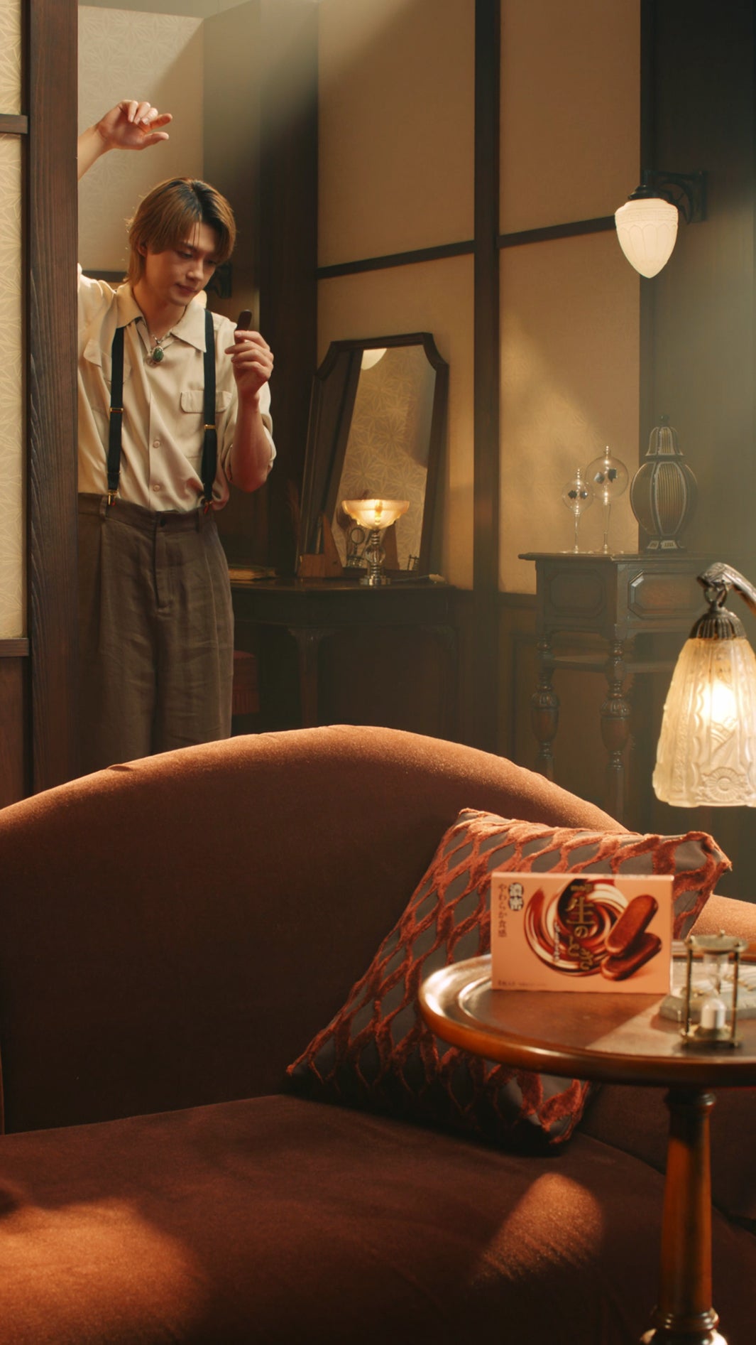 佐野勇斗／「明治 生のとき」縦型WEB CM 生のとき　「生ねり製法」篇より（提供写真）