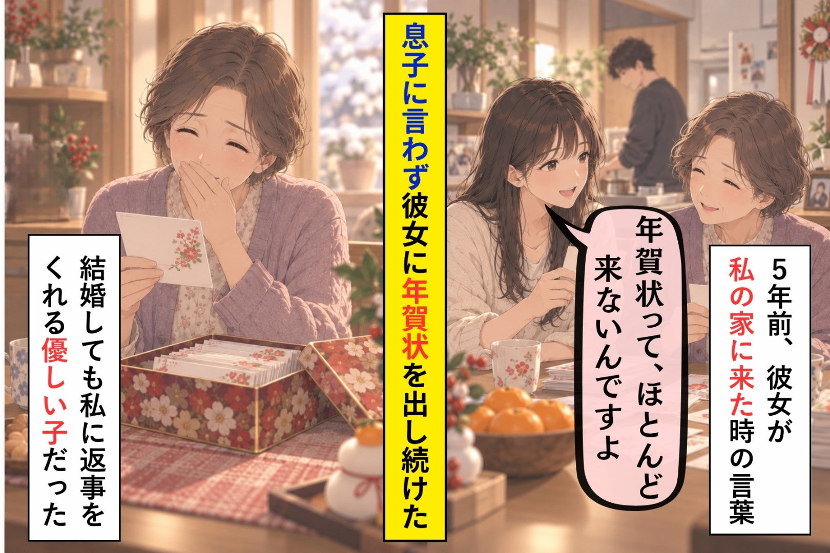 息子と別れた彼女へ、私が毎年年賀状を書いていた本当の理由