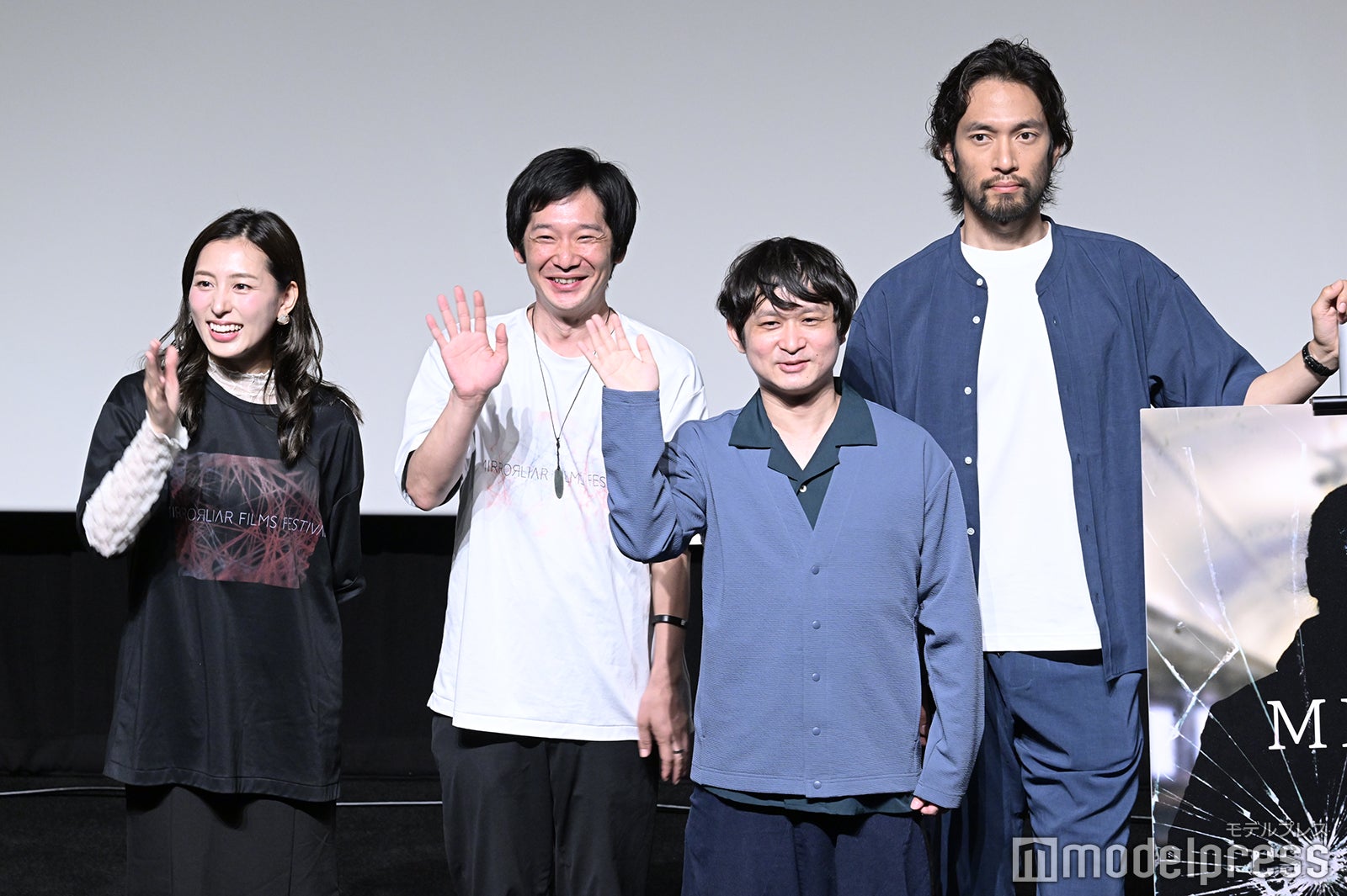 （左から）下京慶子、伊藤主税、榊原有佑監督、阿部進之介（C）モデルプレス