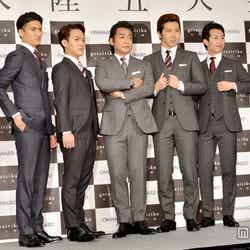 左から：中村隼人、中村歌昇、片岡愛之助、尾上松也、中村壱太郎