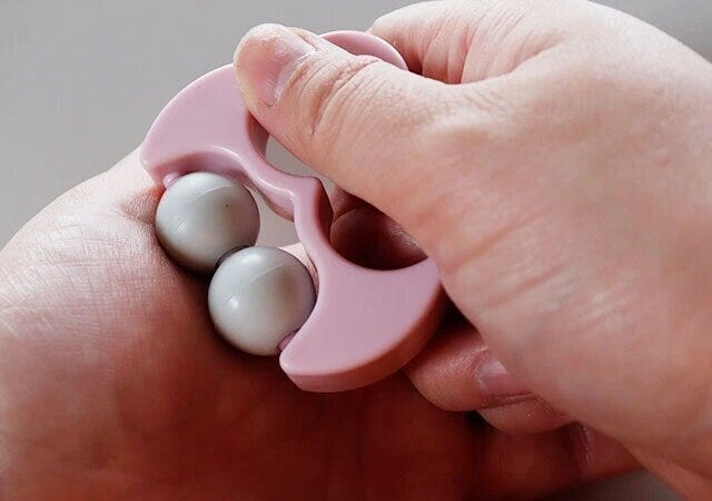 ミニ携帯フェイスローラー（2つ穴）　ミニサイズ