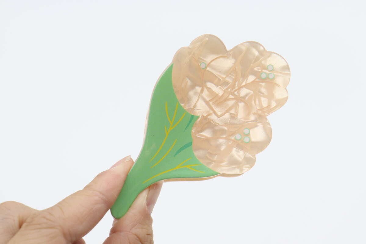 ダイカットバンスクリップ　花　デザイン