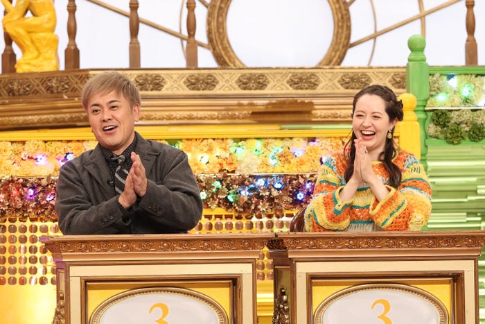 有田哲平、春香クリスティーン(C)フジテレビ