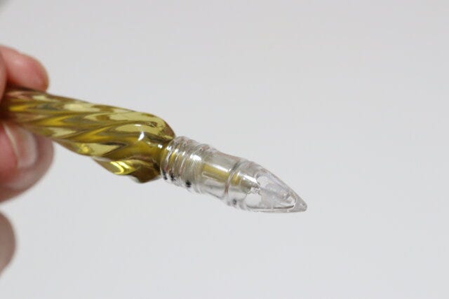 金属色ガラス風ボールペン　使用感