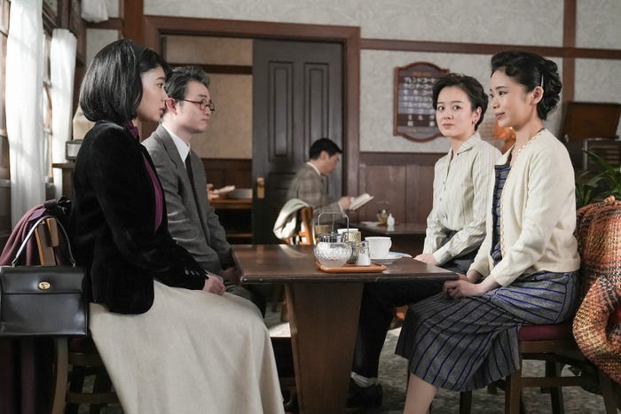 吉柳咲良、森永悠希、伊原六花、趣里「ブギウギ」第124話(C)NHK