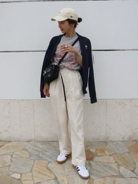 トラックジャケット　コーデ