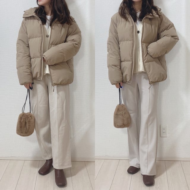 GU　スラックス　比較　コーデ