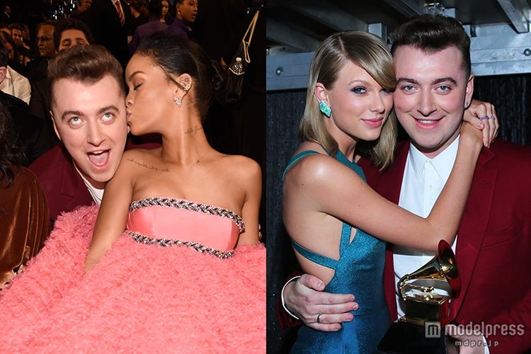 グラミー4冠サム スミスをテイラー リアーナがキス ハグで祝福 モデルプレス グラミー4冠サム スミスをテイラー リアーナがキス ハグで祝福 モデルプレス