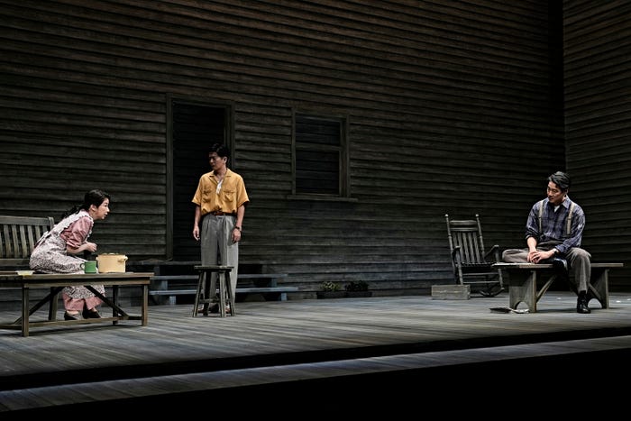 (左から)伊藤蘭、森田剛、堤真一/撮影:細野晋司