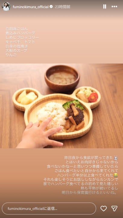 木村文乃Instagramストーリーズより