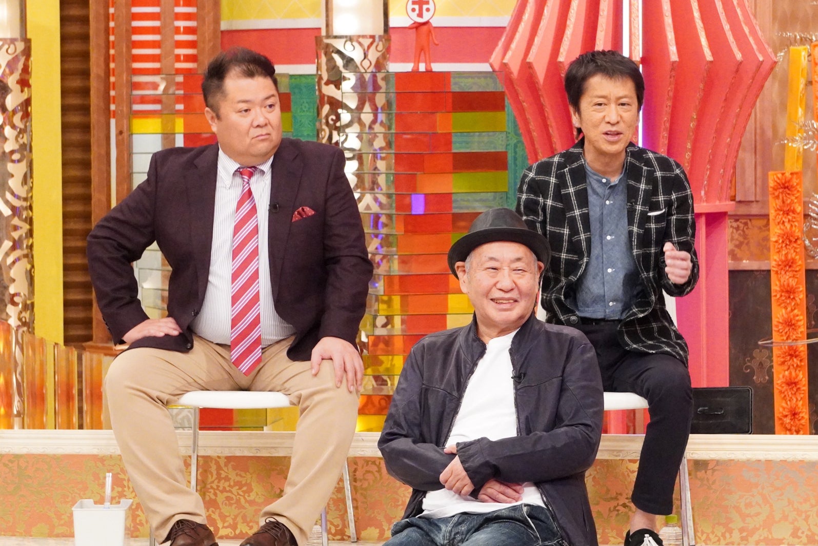 （後列）ブラックマヨネーズ（前列）泉谷しげる（C）フジテレビ