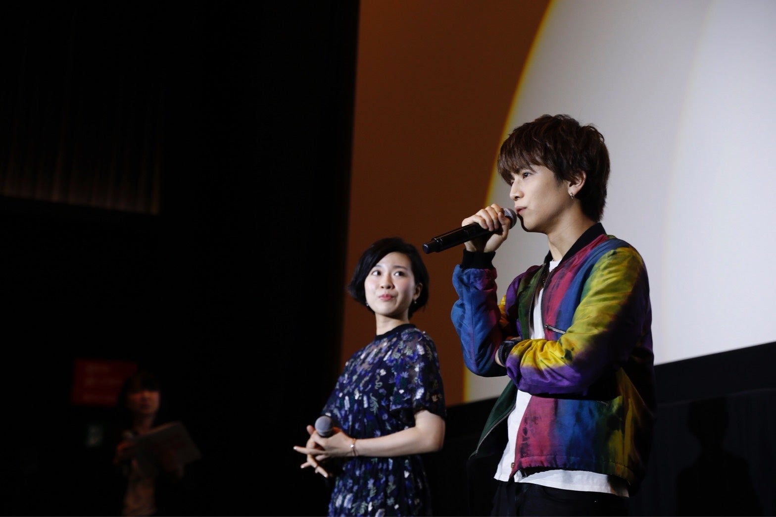 土村芳、岩田剛典／福岡舞台挨拶より（C）2018映画「去年の冬、きみと別れ」製作委員会