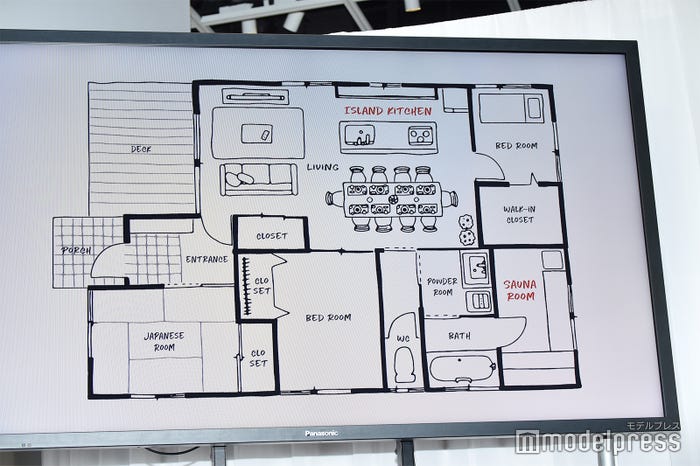 スタッフが想像して書いたという間取り(C)モデルプレス