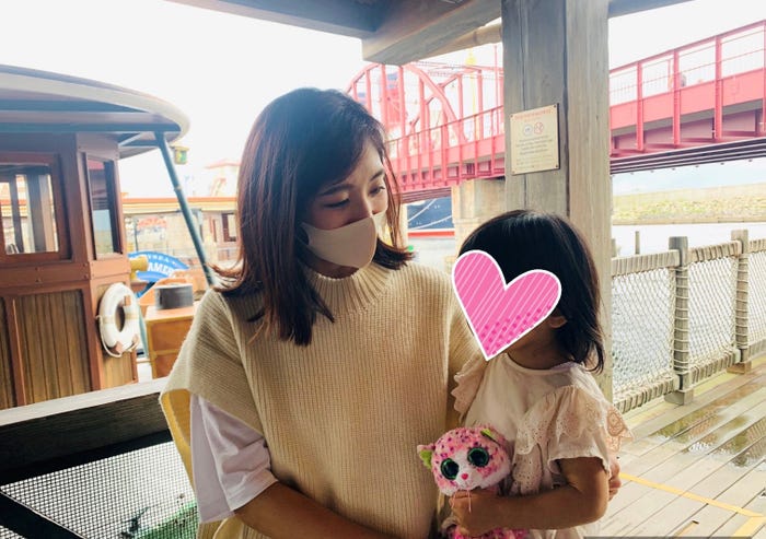 娘とリンクコーデ(提供写真)