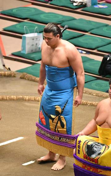 父はハワイ出身の元十両、砂武蔵がハワイ愛満載化粧まわしで新序出世披露「父も喜んでいる。頑張ります」【大相撲】