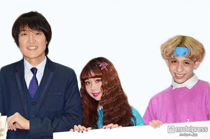 (左から)千原ジュニア、ぺこちゃん、りゅうちぇる