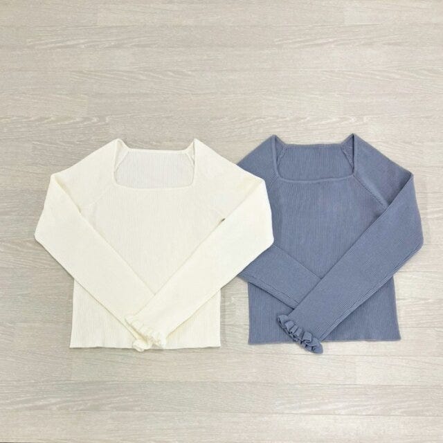 しまむら 袖フリルニットプルオーバー(nako) しまむらの袖フリルニットプルオーバー(nako)