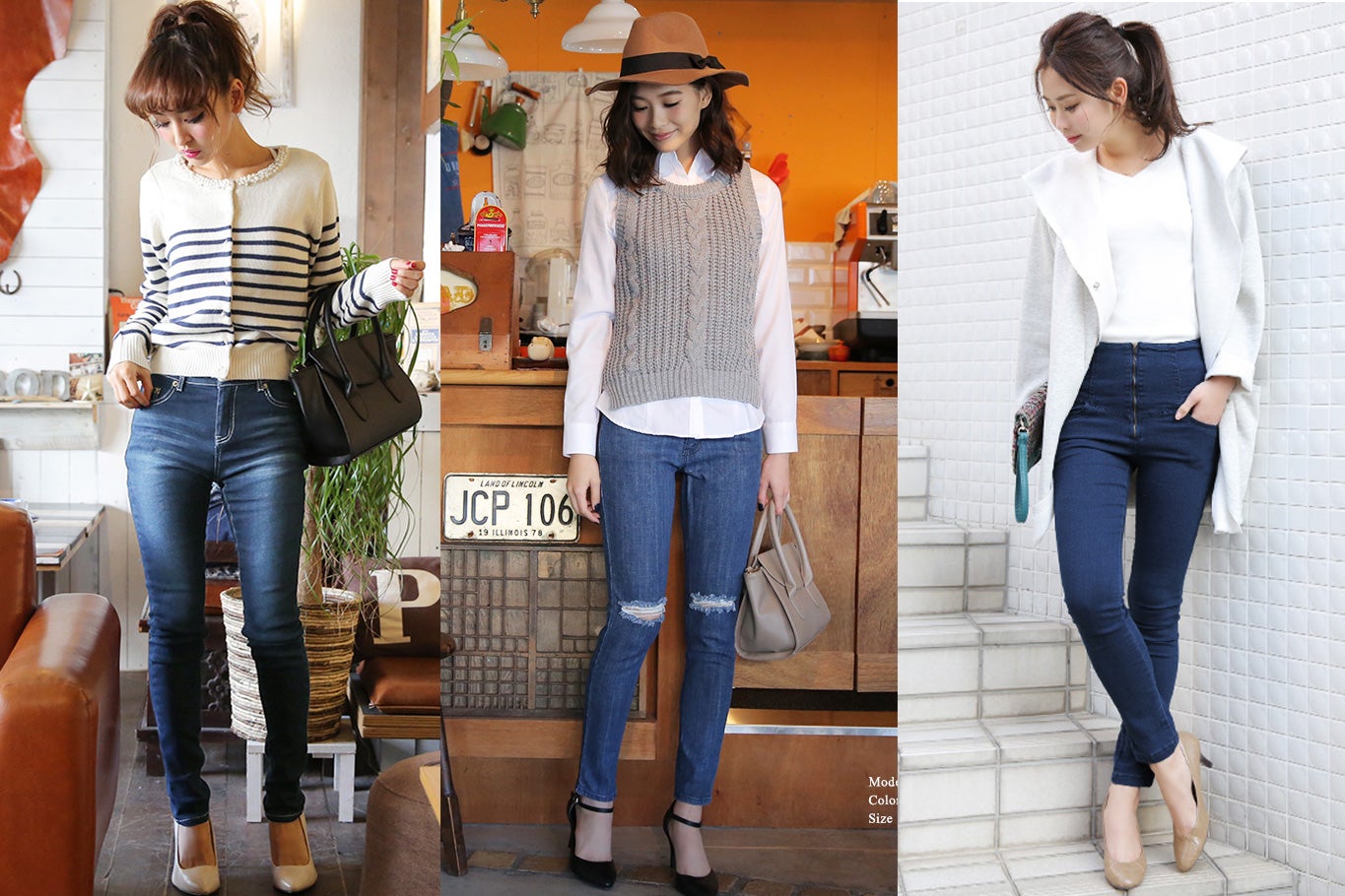今季のスキニーデニムは“インディゴブルー”、“ダメージ”、“ハイウエスト”に注目！