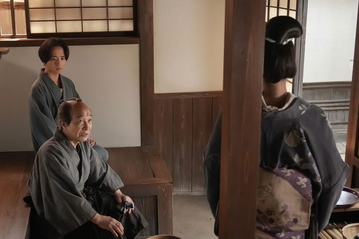 板垣李光人、小日向文世、北川景子「ばけばけ」第93話(C)NHK