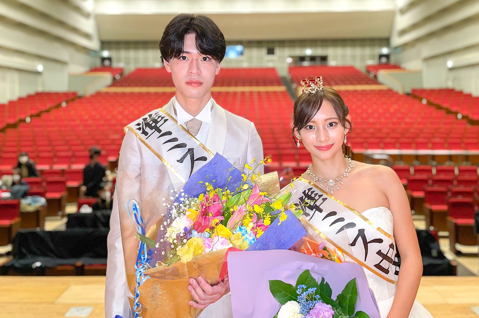 「Mr. & Miss Chuo Contest 2022」準グランプリ田島利基さん、石渡花菜さん（提供画像）