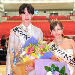 「Mr. & Miss Chuo Contest 2022」準グランプリ田島利基さん、石渡花菜さん（提供画像）