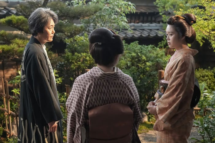 岡部たかし、池脇千鶴、高石あかり「ばけばけ」第73話(C)NHK