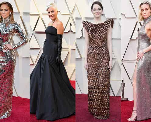 <第91回アカデミー賞>レディ・ガガ、エマ・ストーンら美脚&美デコルテ披露 ゴールド・シルバー…ゴージャスドレスで彩る