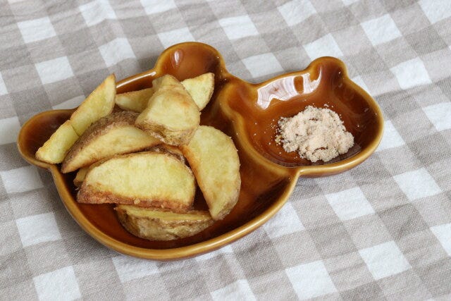 ダイカットくま　仕切り皿　使用例